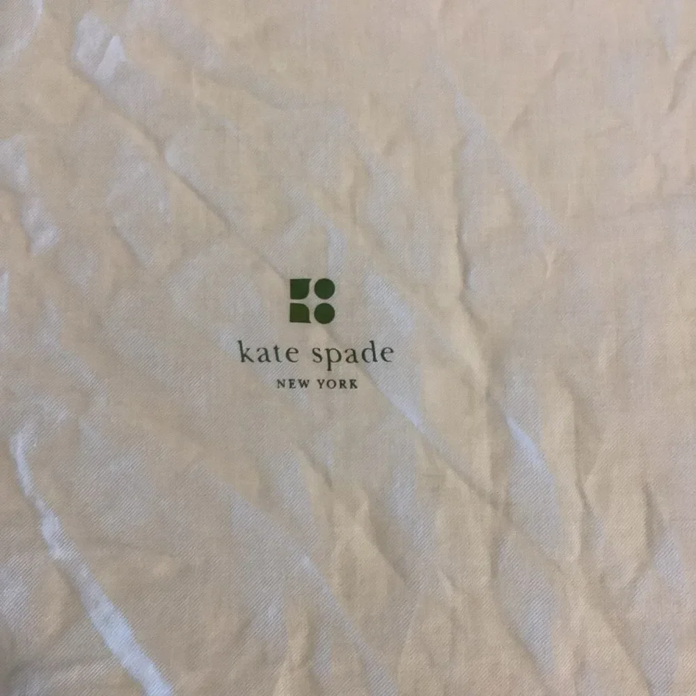 Kate Spade White and Green XL Dust Bag